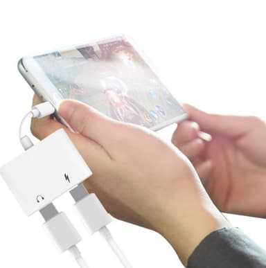 USB-C Adapter för hörlurar och laddare