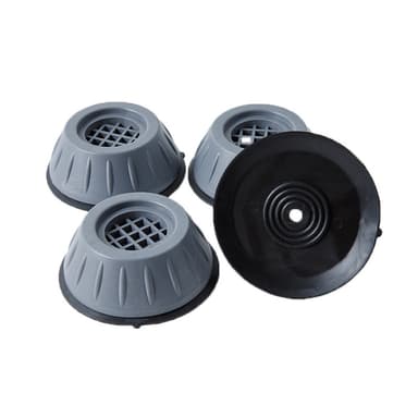 Vibrationsdämpande fötter till tvättmaskin/torktumlare Grå 4-pack