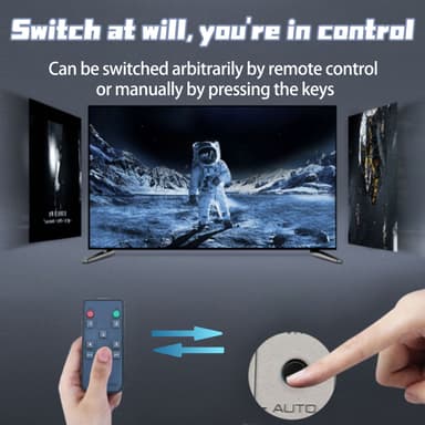 HDMI switch 5 in 1 out, 4K 60Hz med ARC audio extractor HDMI 2.0 HDR o
