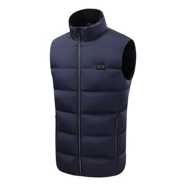 Vintervärmeväst 9 värmezoner dubbelstyrning Svart 4XL