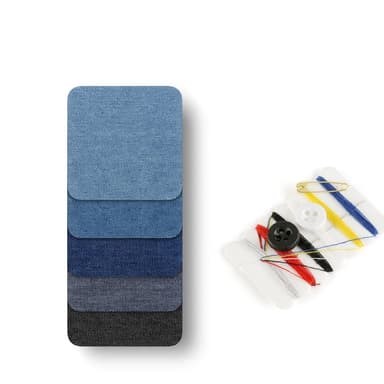 Reparationsplåster i 5 delar Denim Reparationslappar Fyrkantiga