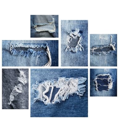 Reparationsplåster i 5 delar Denim Reparationslappar Fyrkantiga