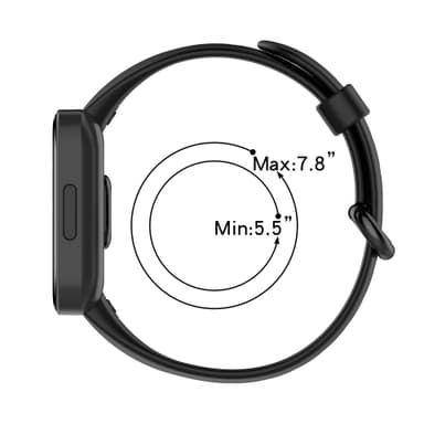 Klockarmband för Redmi 2/Xiaomi Mi Watch 2 Lite Svart