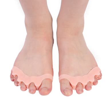 Tåavskiljare för Hallux valgus 1 par Beige