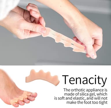 Tåavskiljare för Hallux valgus 1 par Beige