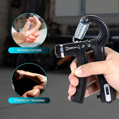 Träningsredskap för finger- och handträning 6 delar Svart