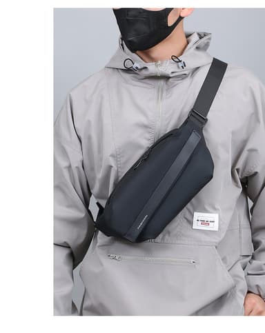 Lätt crossbody-väska med stor kapacitet Svart