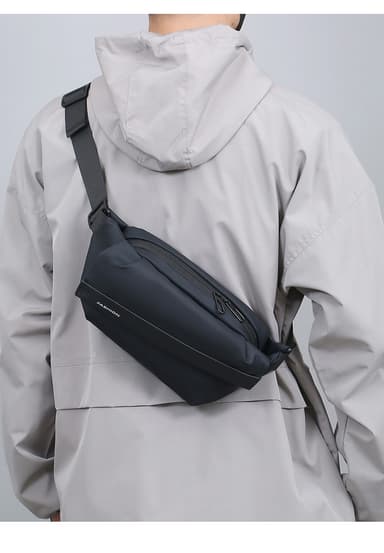 Lätt crossbody-väska med stor kapacitet Svart