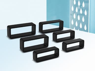 Ögla för klockarmband 10-pack Svart 20 mm