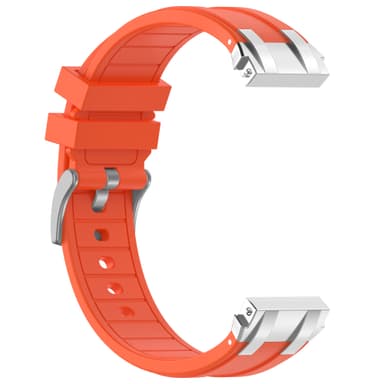 Premium silikonarmband 20 mm för Garmin, Samsung, Huawei (silverspänne