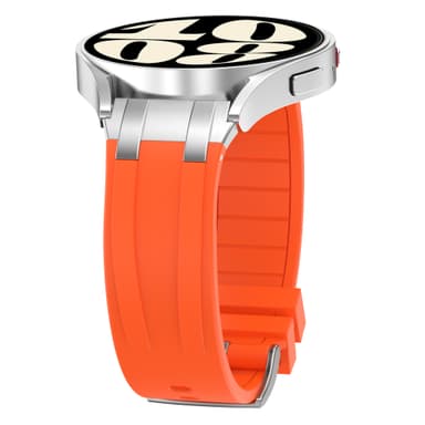 Premium silikonarmband 20 mm för Garmin, Samsung, Huawei (silverspänne