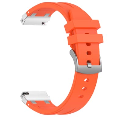 Premium silikonarmband 20 mm för Garmin, Samsung, Huawei (silverspänne