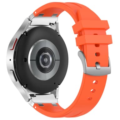 Premium silikonarmband 20 mm för Garmin, Samsung, Huawei (silverspänne