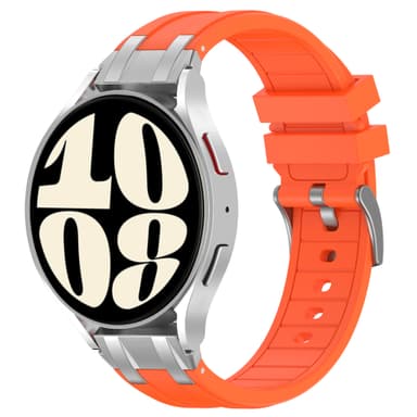 Premium silikonarmband 20 mm för Garmin, Samsung, Huawei (silverspänne