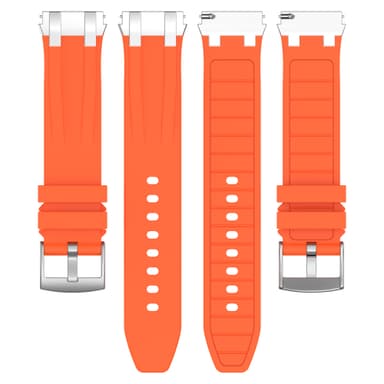Premium silikonarmband 20 mm för Garmin, Samsung, Huawei (silverspänne