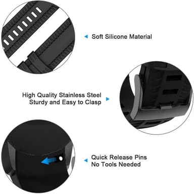 Suunto Spartan Sport Wrist HR/9 Baro/9/D5/7 armband (24 mm) silikon Sv