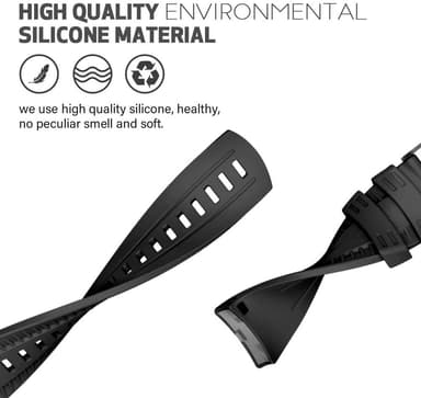 Suunto Spartan Sport Wrist HR/9 Baro/9/D5/7 armband (24 mm) silikon Sv