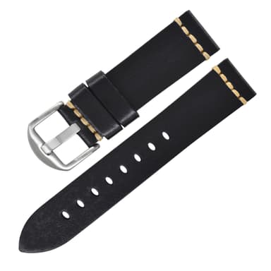 Ersättande klockarmband klockarmband i äkta läder 21 mm