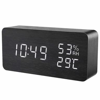 Digital LED väckarklocka Svart