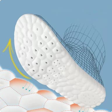 Deodorant och ventilerande latexsulor XXXL