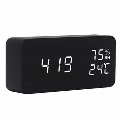 Digital LED väckarklocka Svart