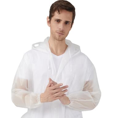 Regnkappa med huva Transparent L