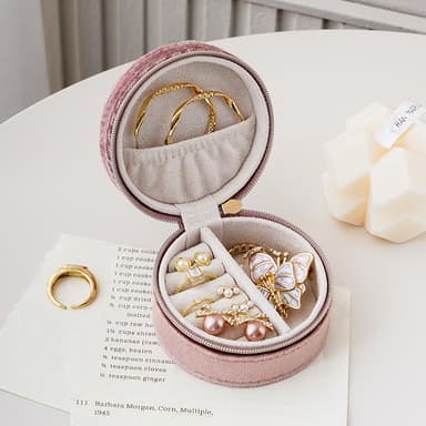 Mini Travel Smyckeskrin Organizer Rosa