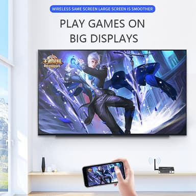 Trådlös HDMI switch med Miracast Mirascreen wifi dongel för Chromecast