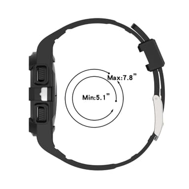 Klockband TPU Svart