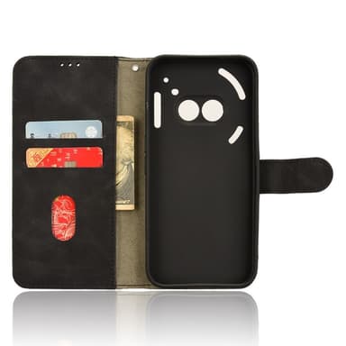 För Nothing Phone (2a) Plånboksfodral Skin-Touch fodral - Svart