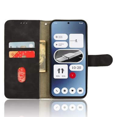 För Nothing Phone (2a) Plånboksfodral Skin-Touch fodral - Svart