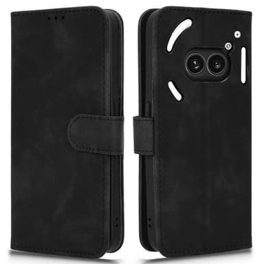 För Nothing Phone (2a) Plånboksfodral Skin-Touch fodral - Svart