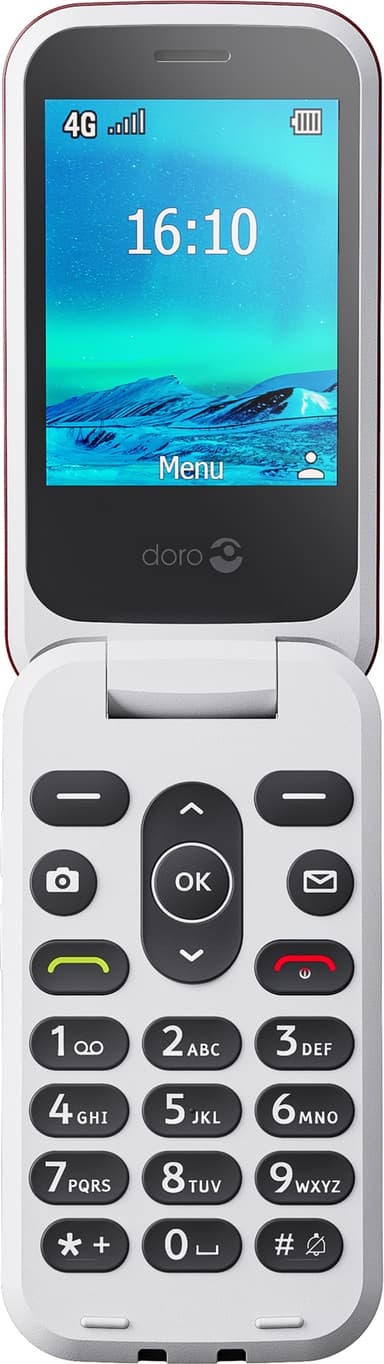 Doro 2881 mobiltelefon (röd)