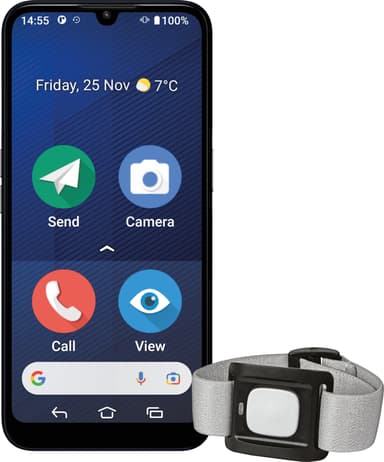 Doro 8210 smartphone 4/64GB med alarmutlösare (blå)