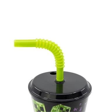 Minecraft mugg med sugrör - 430 ml
