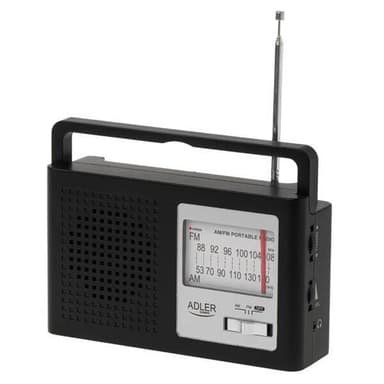 AM/FM-radio med teleskopantenn och jack-ingång