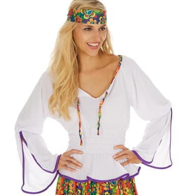 tectake Maskeraddräkt Dam Hippie Kärlek