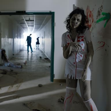 tectake Zombiedräkt sexig sjuksköterska