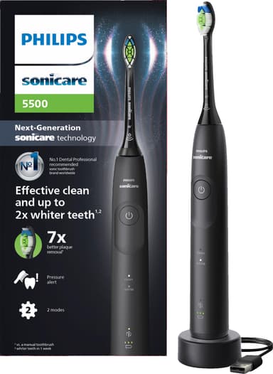 Philips Sonicare Series 5500 eltandborste HX7111/01 (svart)