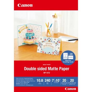 Canon MP-101D 7" *10" / 18x25 cm dubbelsidigt matt fotopapper (20 ark)