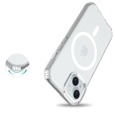 Mobique Magnetic Hybrid Case iPhone 15 Clear