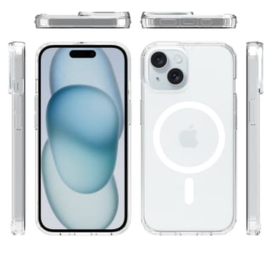 Mobique Magnetic Hybrid Case iPhone 15 Clear