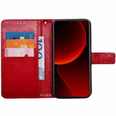 Plånboksfodral 3-kort Xiaomi 15 - Röd