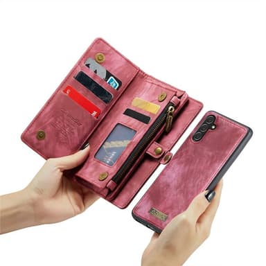 CaseMe mobilfodral 008 8-kort Samsung Galaxy A25 5G - Röd