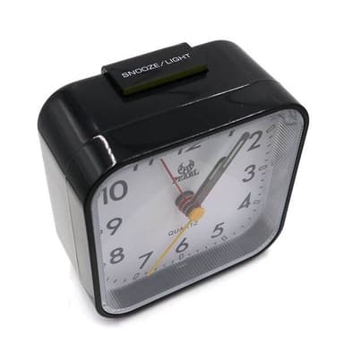 Analog väckarklocka Svart