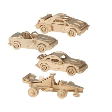 Träpussel 3D Bilar