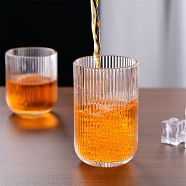 Räfflat dricksglas 400ml