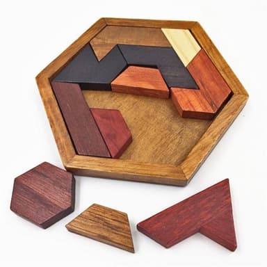 Träpussel Hexagon