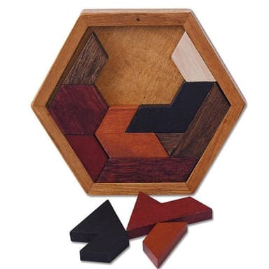 Träpussel Hexagon