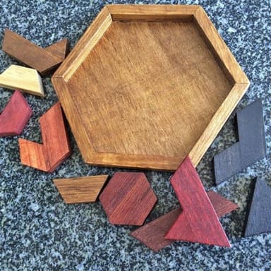 Träpussel Hexagon